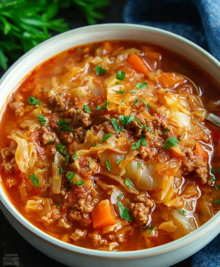 Hearty Beef Cabbage Roll Soup – Easy Comfort Food