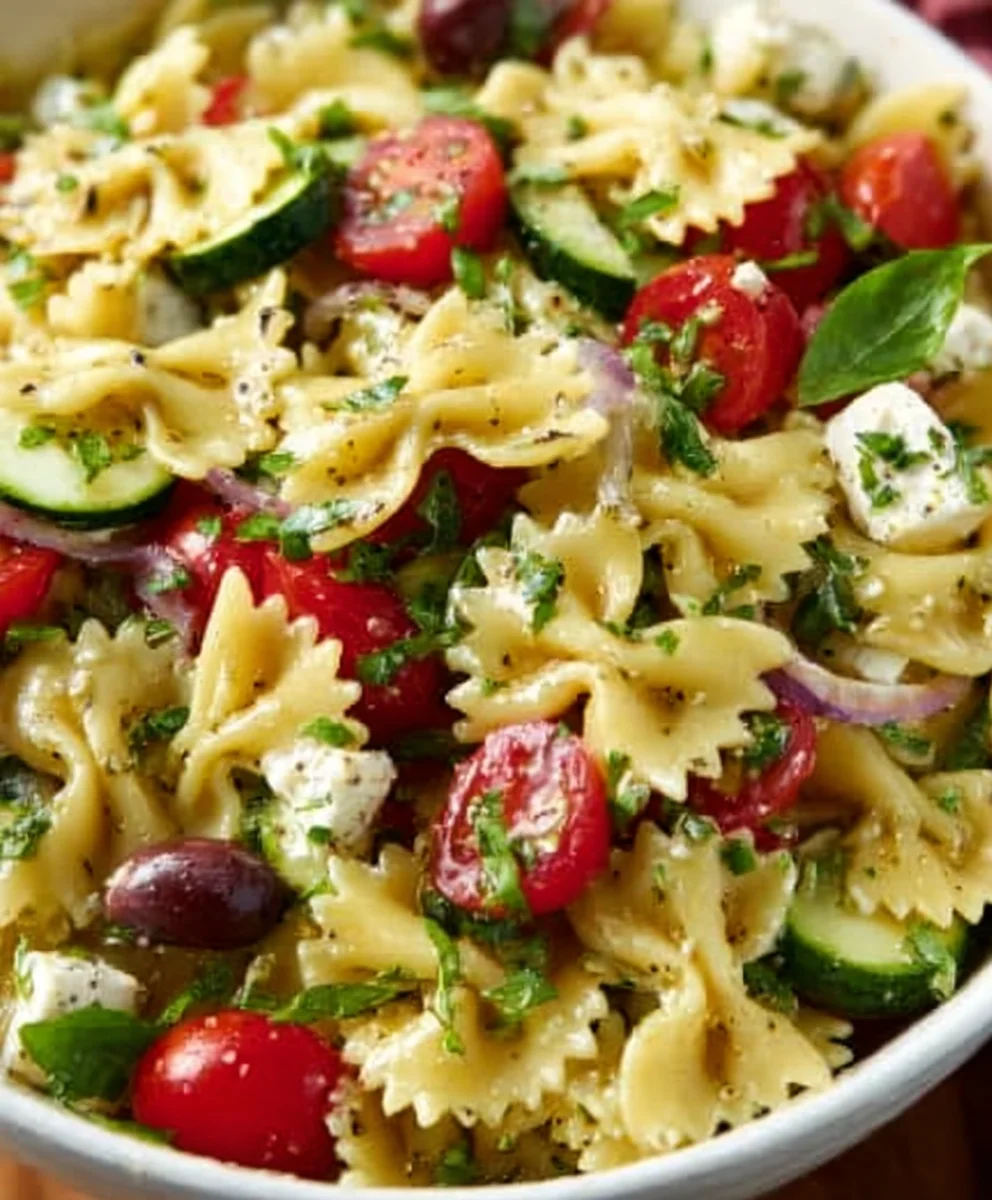 Easy Bow Tie Pasta Salad Recipe - Crowd Pleaser