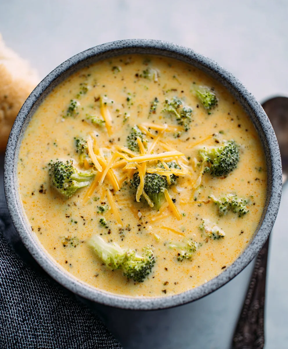 Creamy Cheddar Broccoli Soup Recipe - Easy & Delicious
