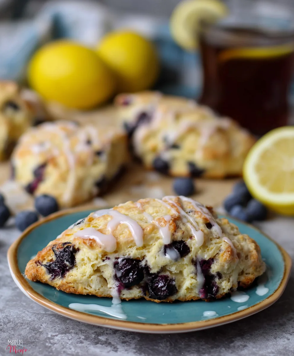 Sourdough Discard Blueberry Lemon Scones Recipe