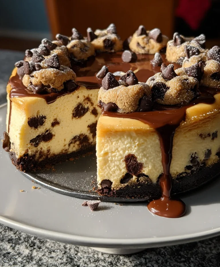 Chocolate Chip Cookie Cheesecake-Decadent Dessert