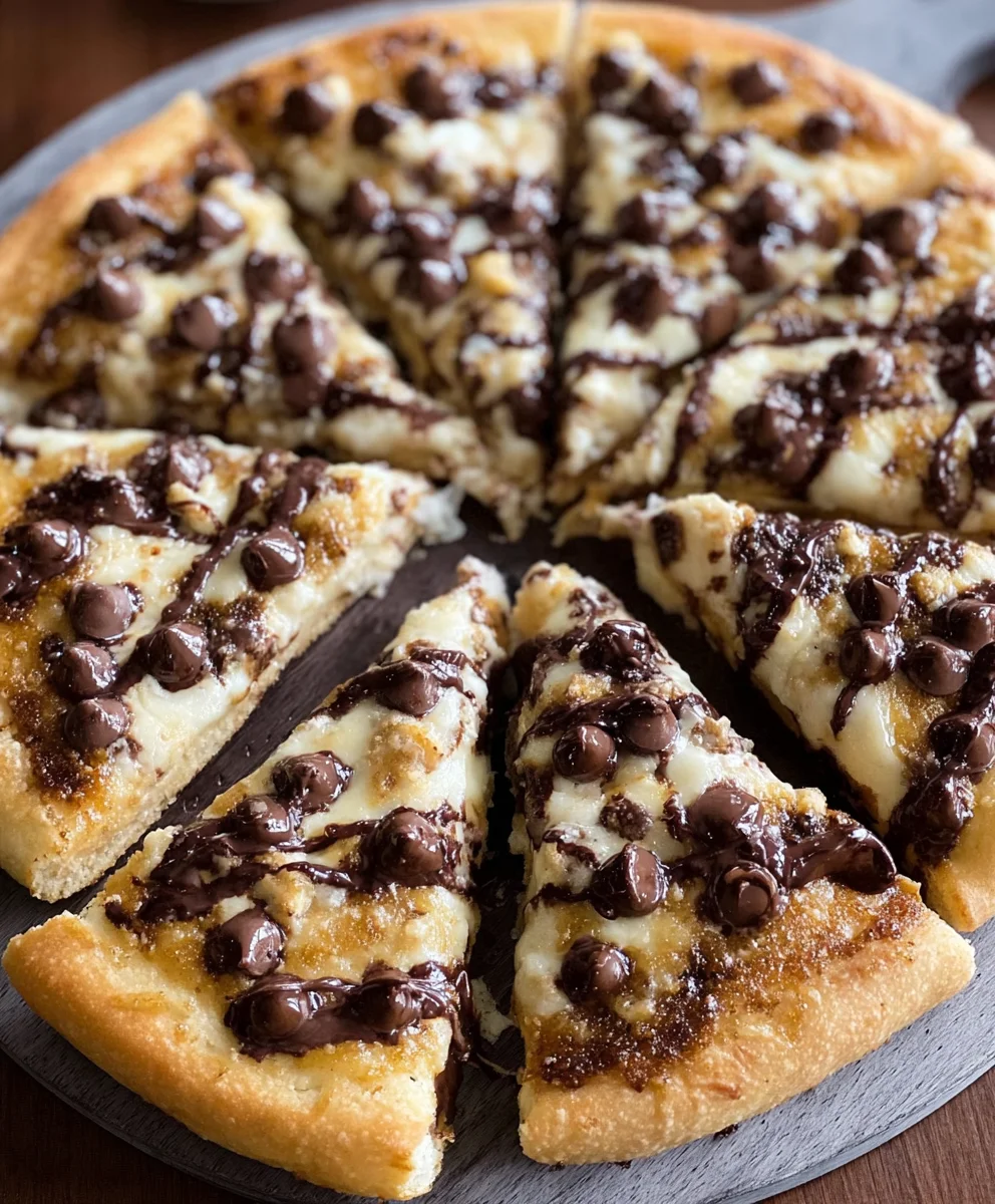 Easy Chocolate Chip Dessert Pizza Recipe