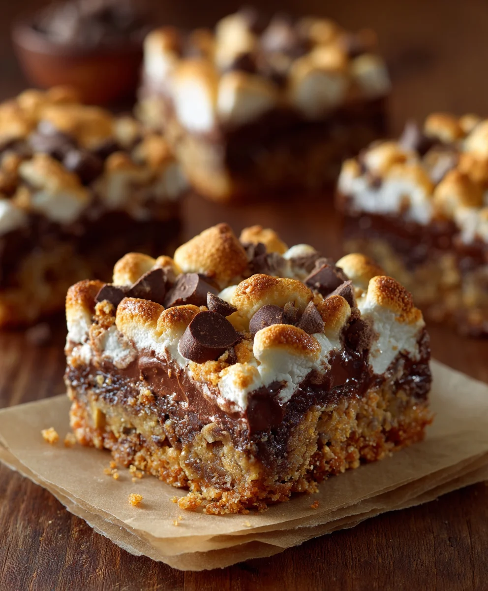 S'mores Seven Layer Bars-Decadent Sweet Treat
