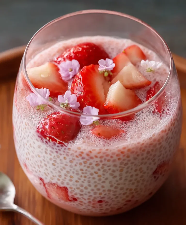 Easy Strawberry Sago Pudding Recipe