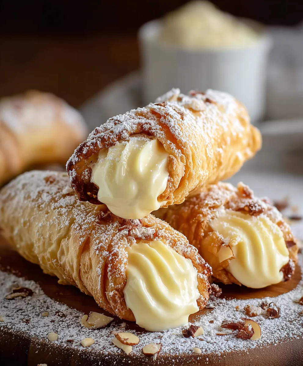 Easy Italian Cream Stuffed Cannoncini Recipe