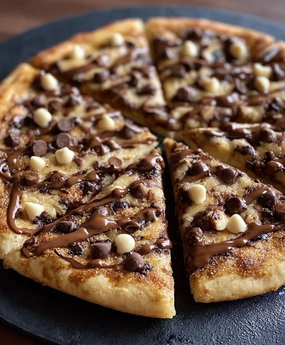 Easy Chocolate Chip Dessert Pizza Recipe