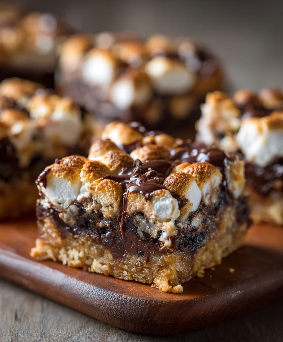 S'mores Seven Layer Bars-Decadent Sweet Treat