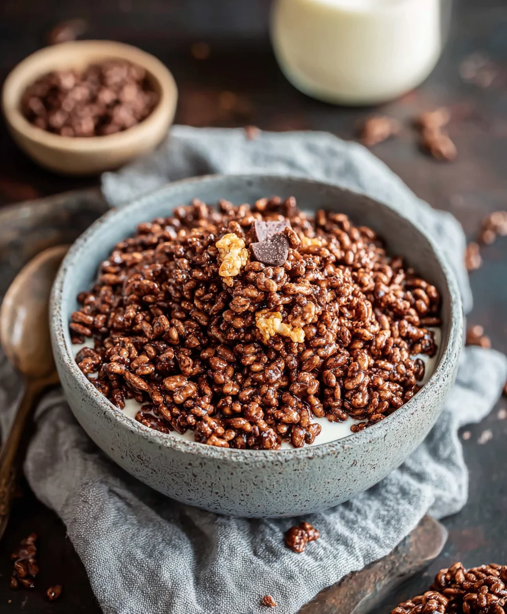 Healthy Crispy Chocolate Puffed Rice Cereal