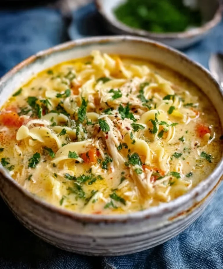 Easy Crack Chicken Noodle Soup – Creamy & Delicious