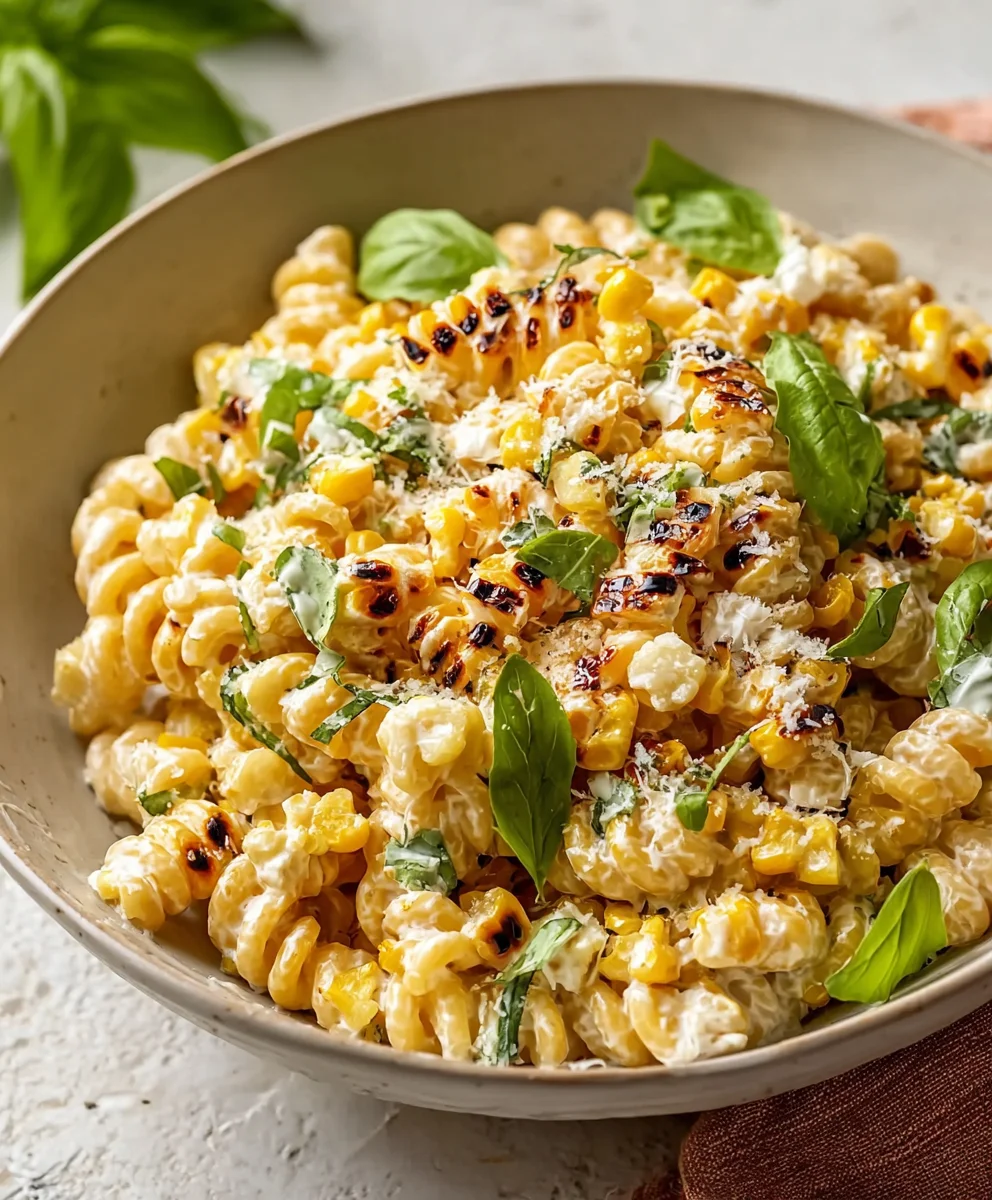 Creamy Street Corn Pasta Salad - Easy & Delicious