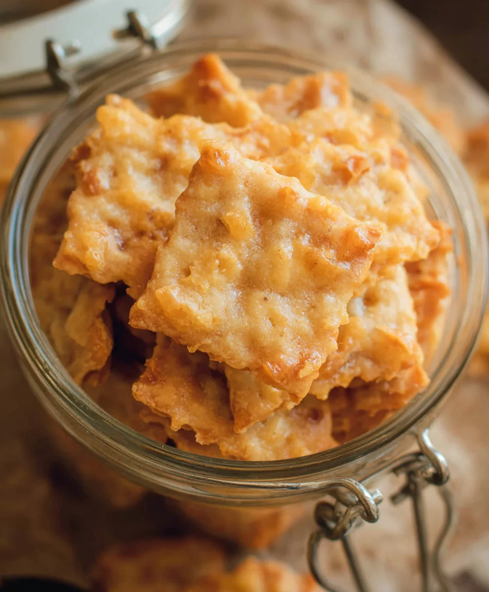 Sourdough Cheddar Crackers- Crispy Homemade Flavor
