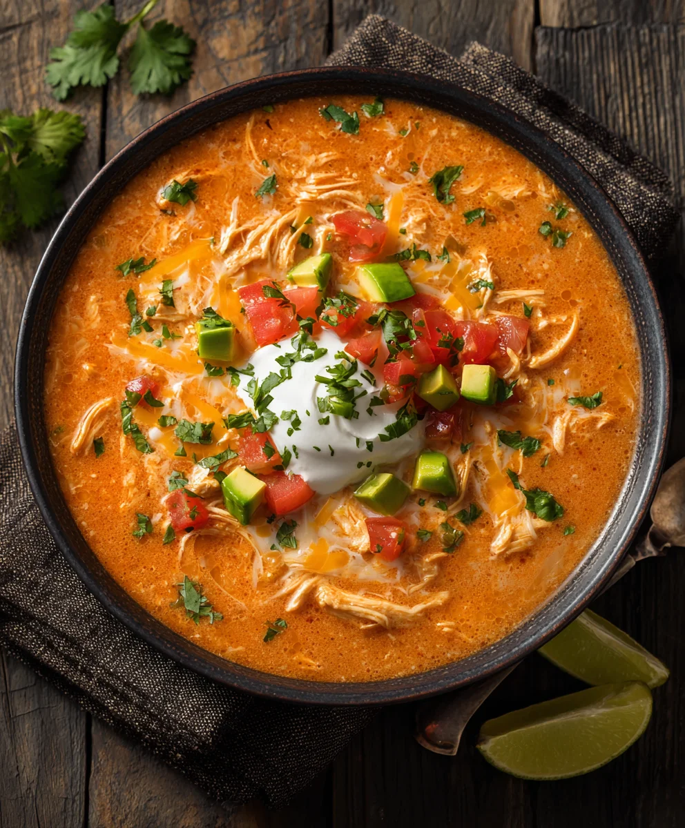 Easy Creamy Chicken Enchilada Soup Recipe