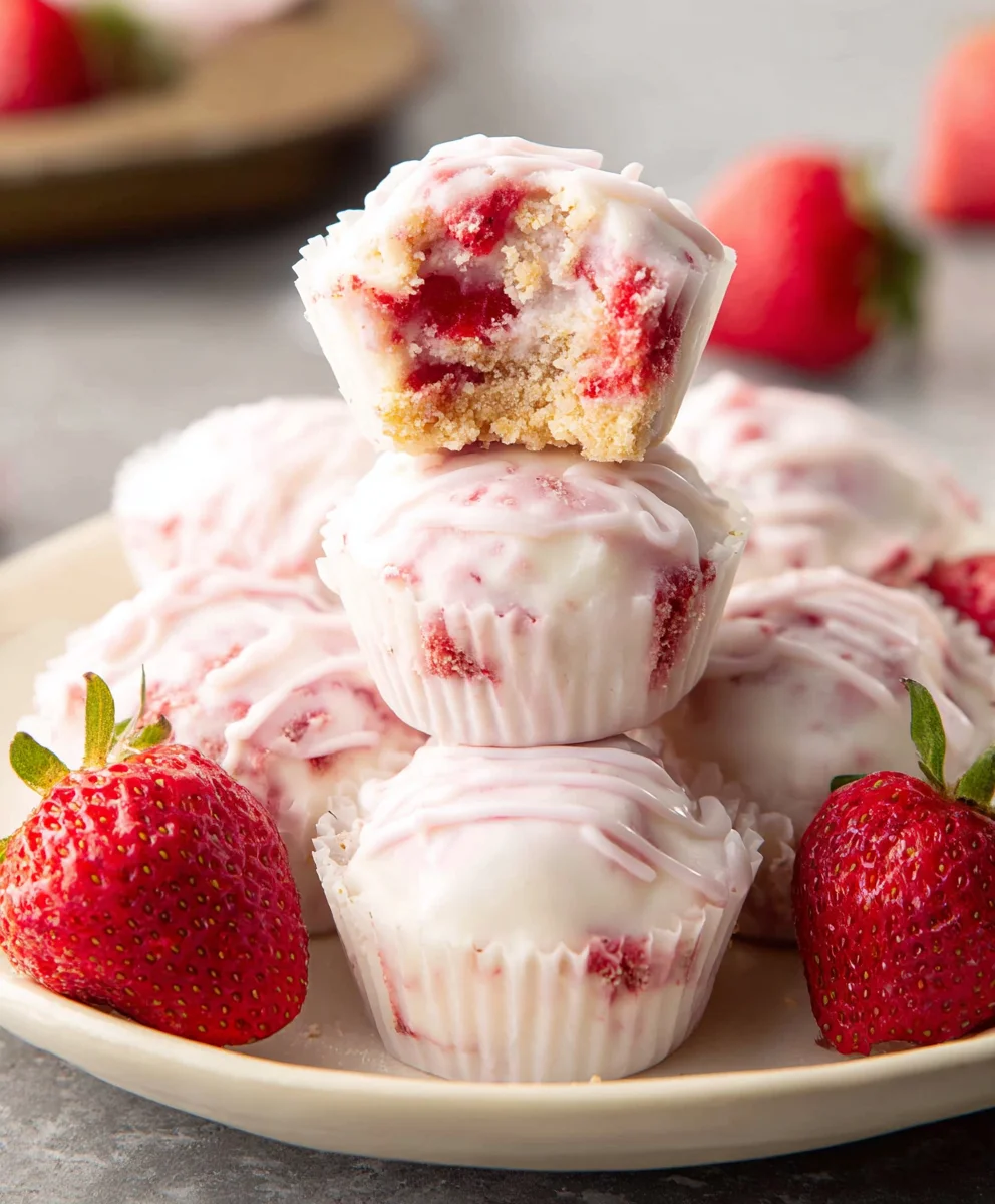 Easy Strawberry Yogurt Bites Healthy Snack