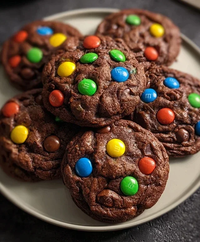 Chocolate M&M Cookies