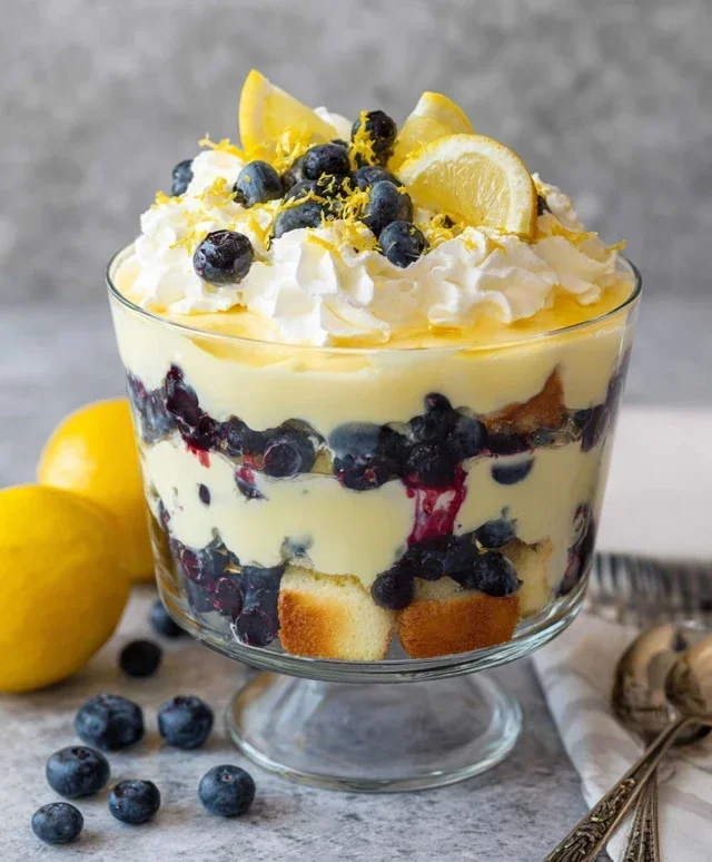 Easy Lemon Blueberry Trifle Recipe