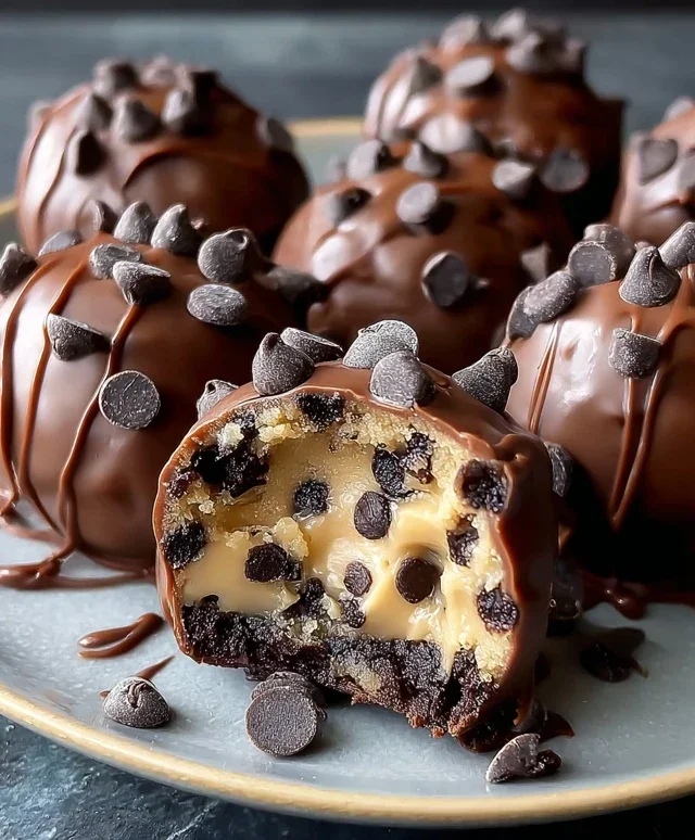 Chocolate Chip Cookie Dough Brownie Bombs
