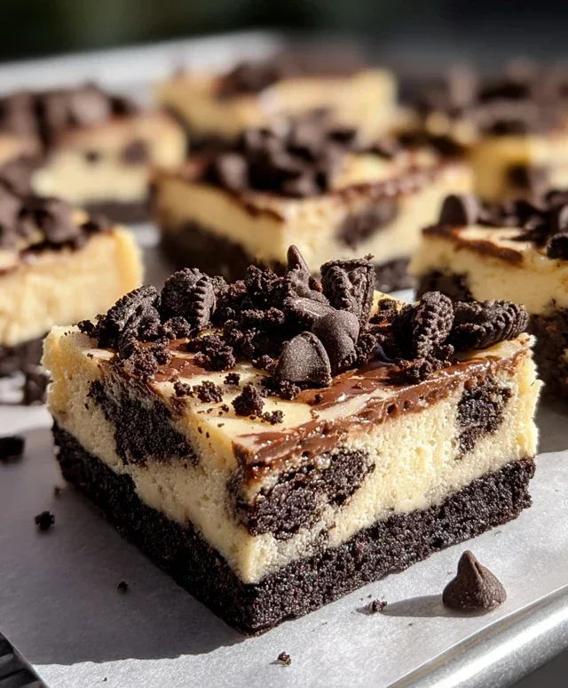 Chocolate Chip Oreo Cheesecake Bars