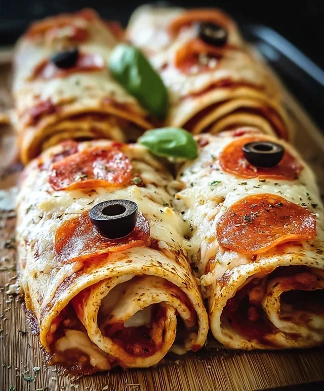 Easy Baked pizza Wraps