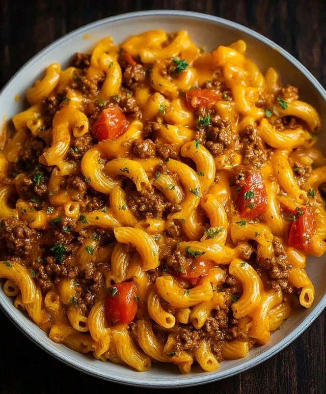 Cheesy Beef Taco Pasta