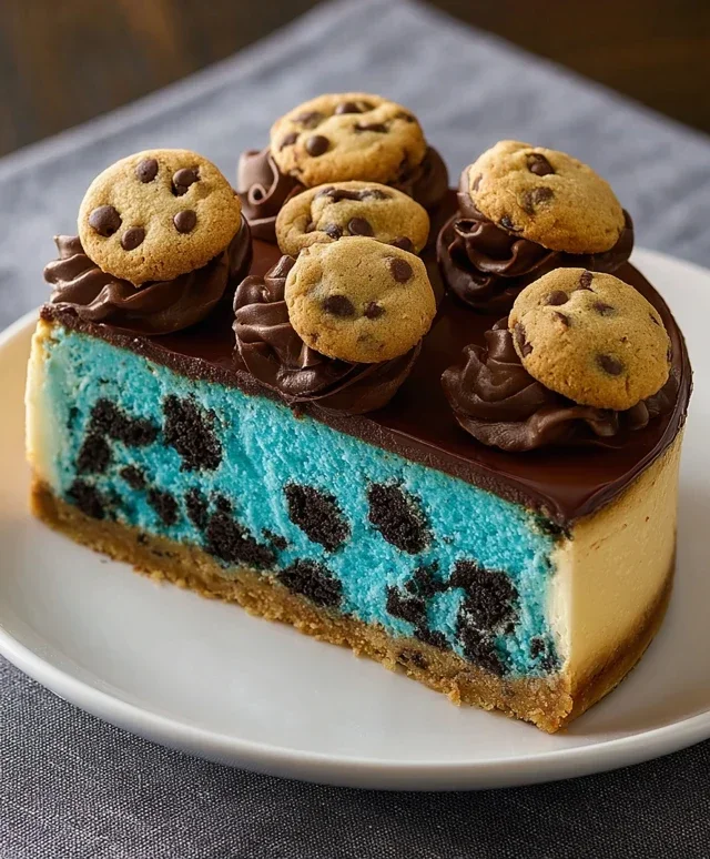 Cookie Monster Cheesecake