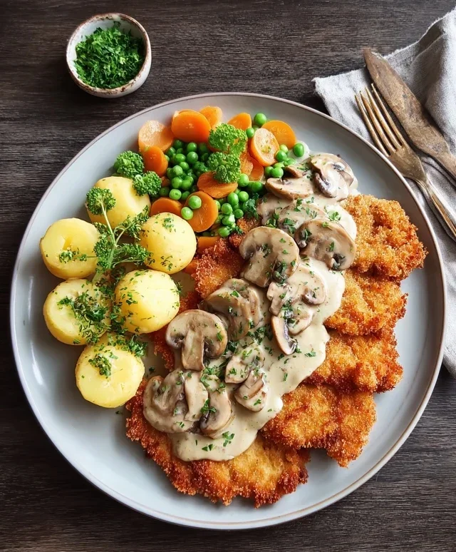 Rahmschnitzel Creamy Mushroom Schnitzel