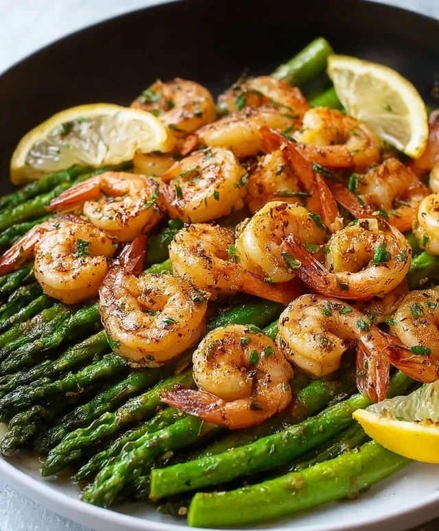 Lemon Garlic Shrimp and Asparagus (20-Minutes)
