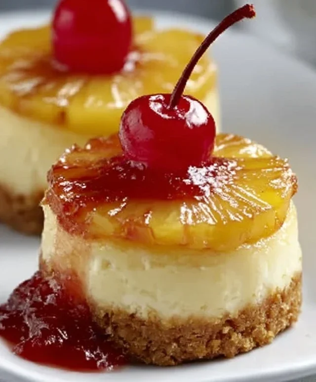 Mini Pineapple Upside-Down Cheesecakes