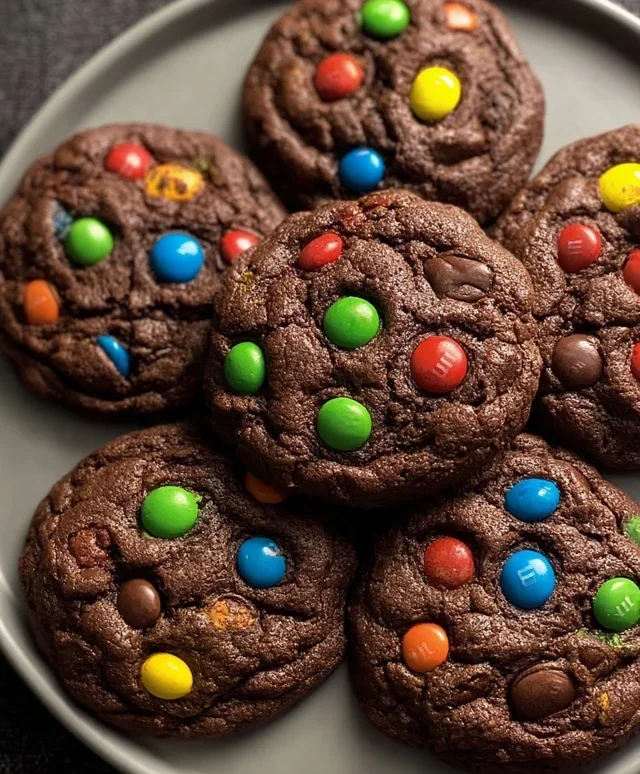 Chocolate M&M Cookies