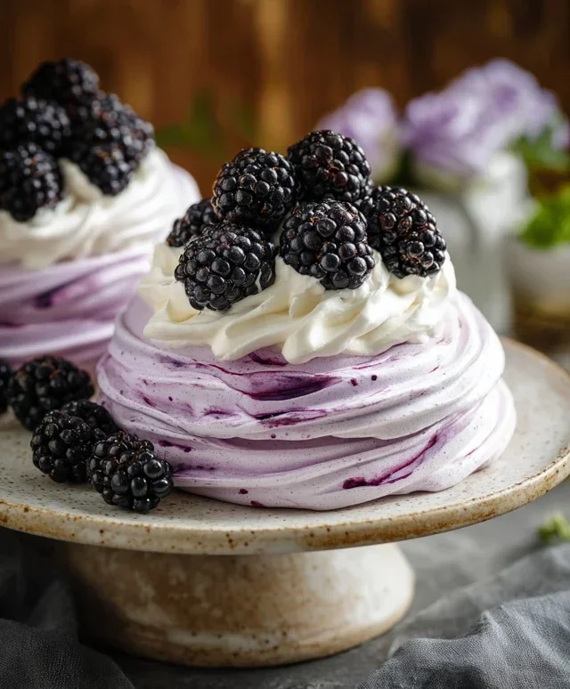 Blackberry Pavlovas
