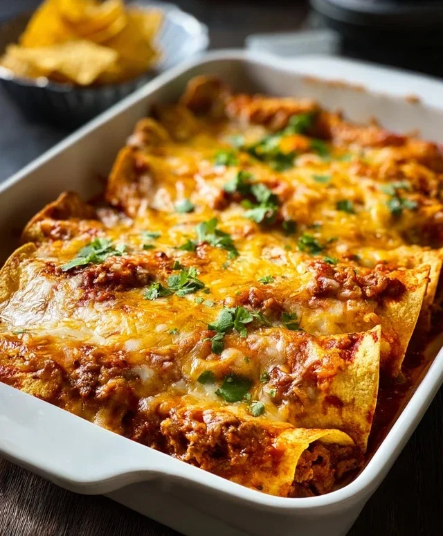 Tortilla Chip Enchiladas