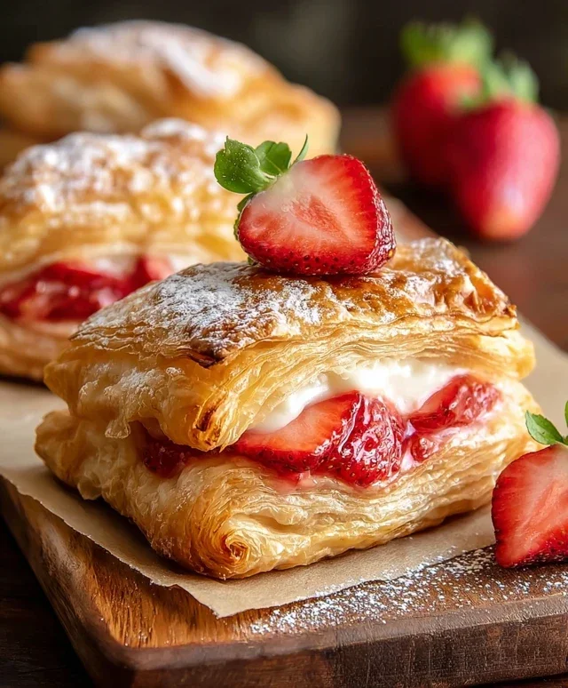 Strawberry Flaky Puffs