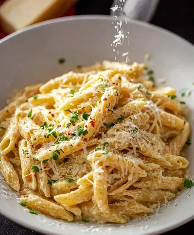 One Pot Creamy Garlic Pasta (Just 20 Minutes!)