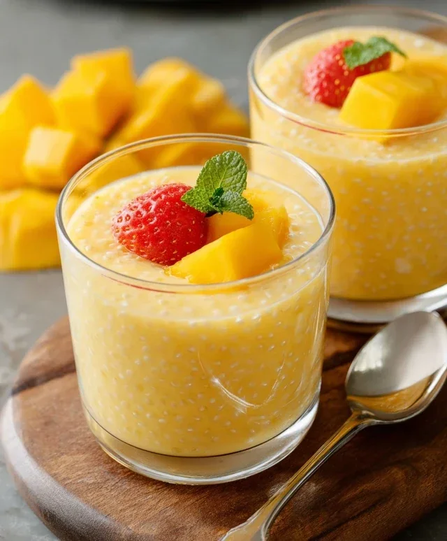 Mango Tapioca Pudding (Mango Sago)
