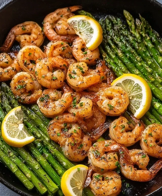 Lemon Garlic Shrimp and Asparagus (20-Minutes)