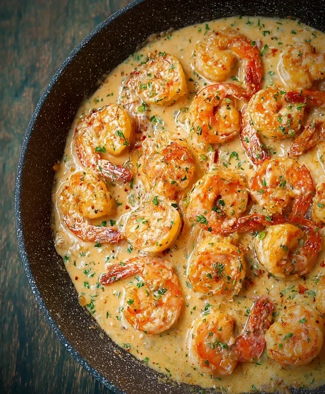 Creamy Garlic Shrimp (15 mins)