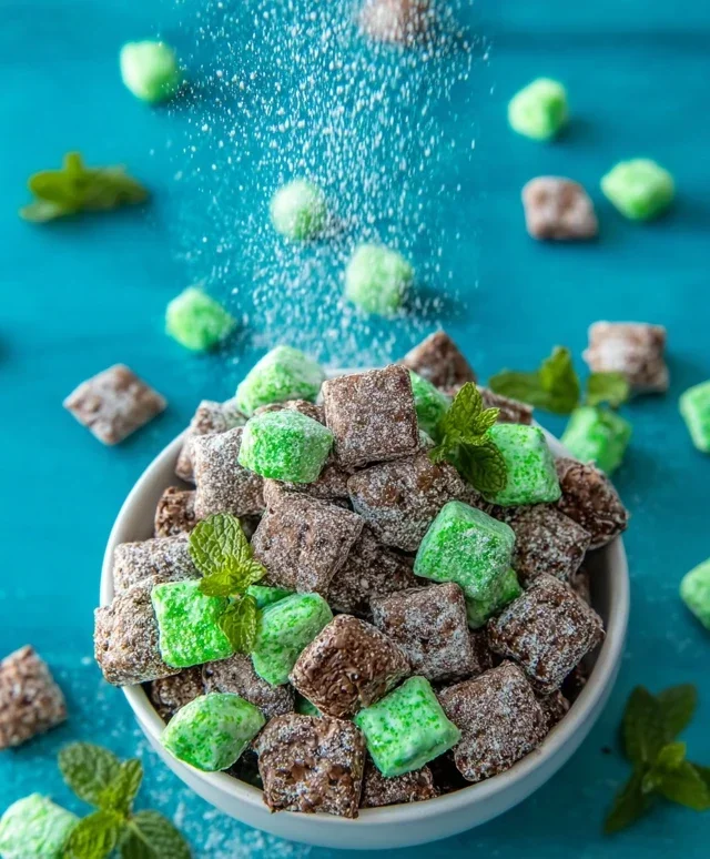 Mint Chocolate Muddy Buddy