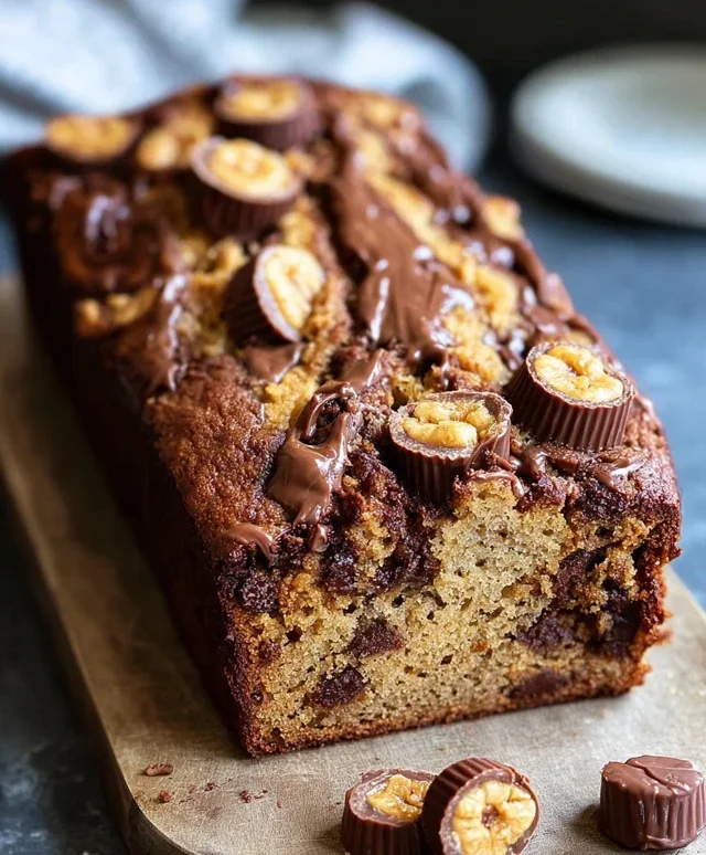 Reeses Peanut Butter Banana Bread