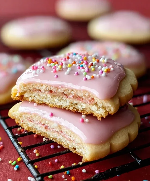 Strawberry Pop Tart Cookies