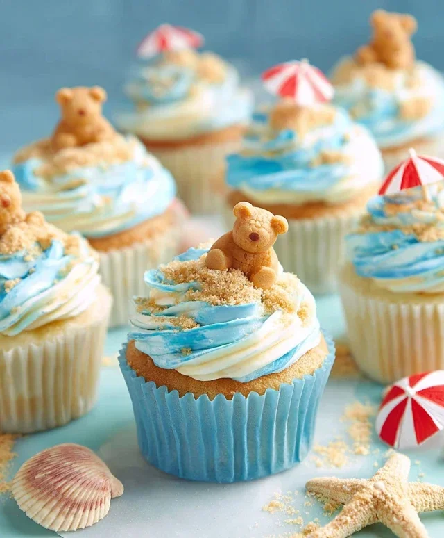 Beach Party Cupcakes