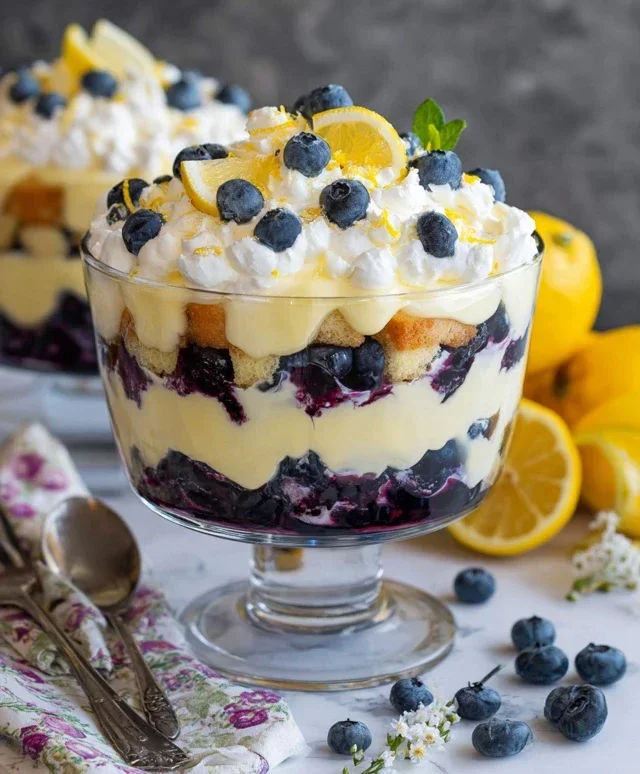 Easy Lemon Blueberry Trifle Recipe