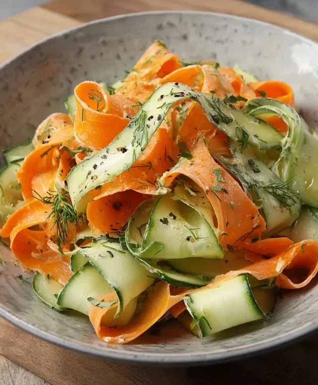 Carrot and Cucumber Ribbon Salad
