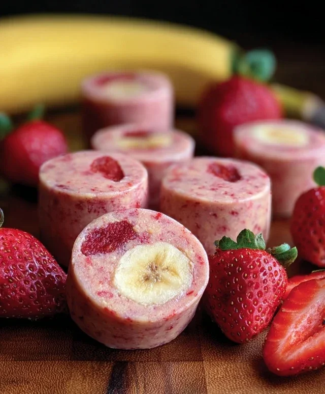 Strawberry and Banana Smoothie Bites for Dogs
