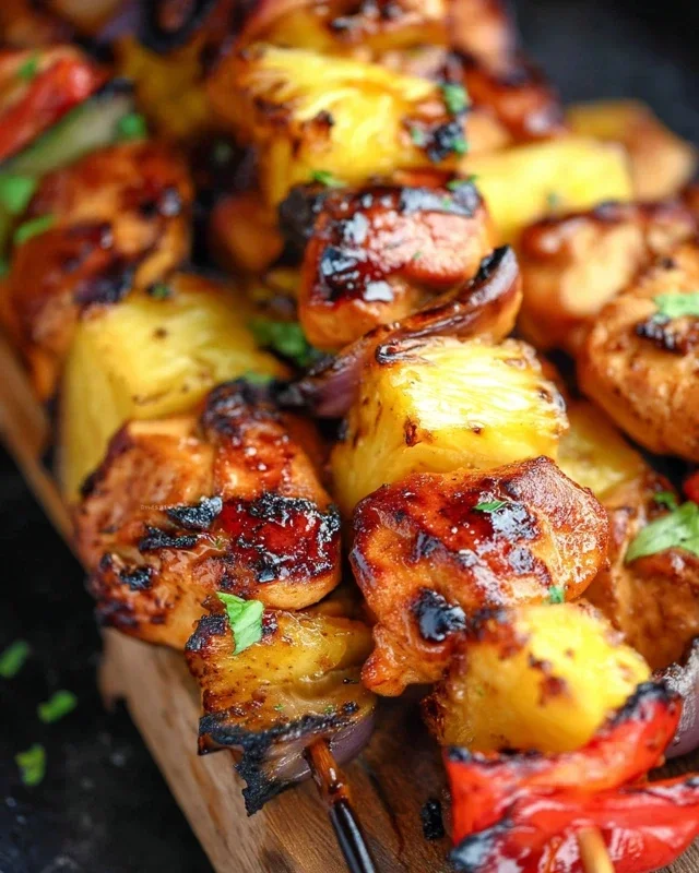 Pineapple Chicken Kebabs Recipe