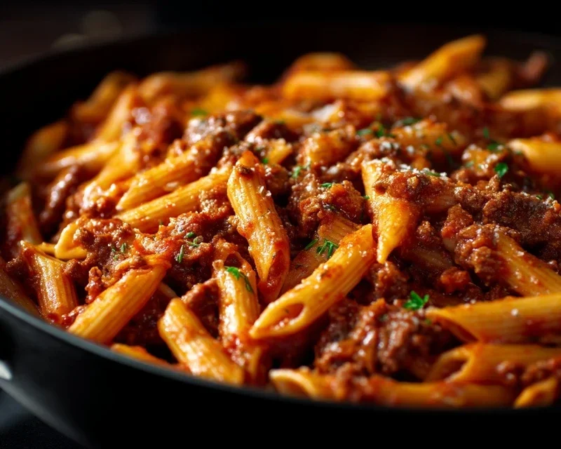 Beef Pasta in Tomato Sauce {Beef Ragu Pasta}