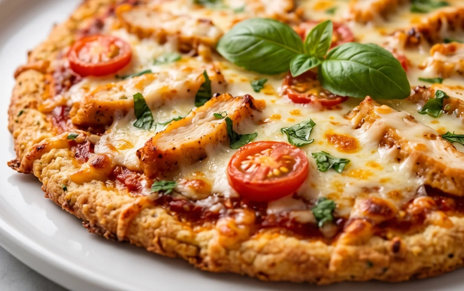 Chicken Crust Pizza (Low Carb + High Protein