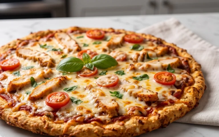 Chicken Crust Pizza (Low Carb + High Protein