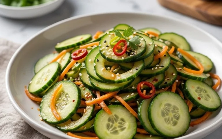 Spiral Cucumber Salad: Korean-Inspired Recipe