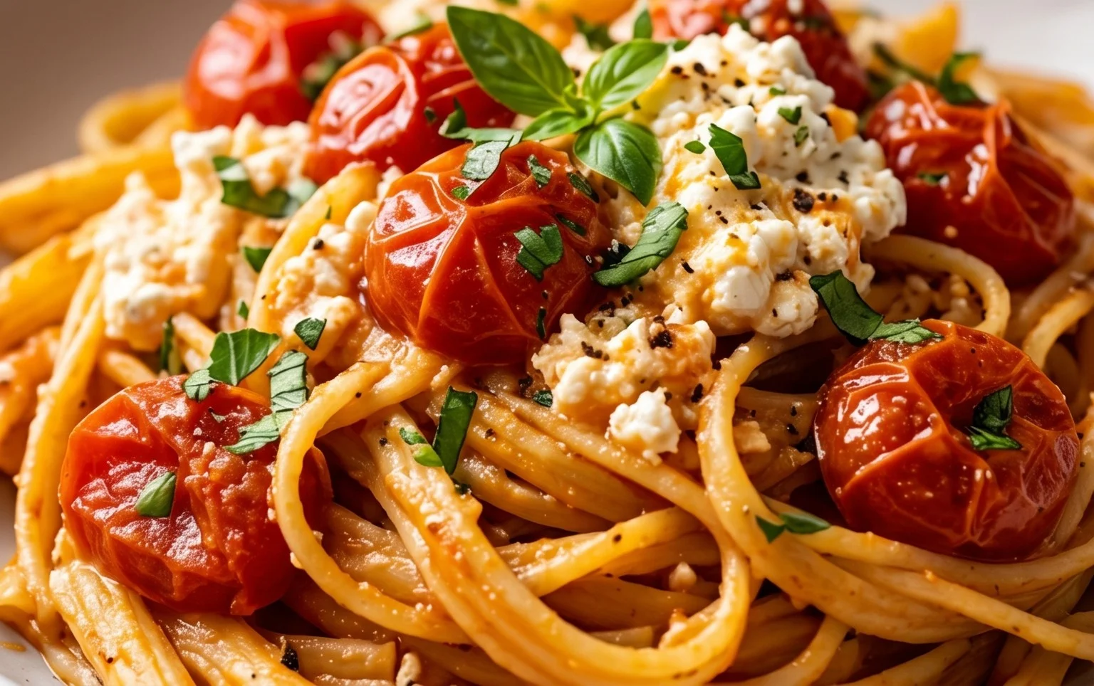 Roasted Tomato and Garlic Ricotta Pasta