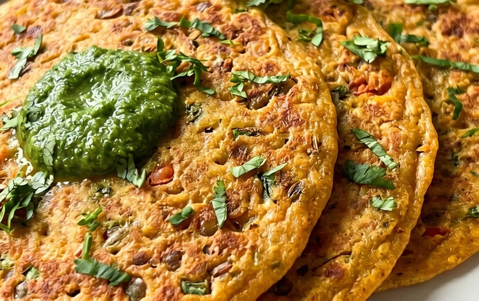 Masoor Dal Chilla | Savory Red Lentil Pancakes