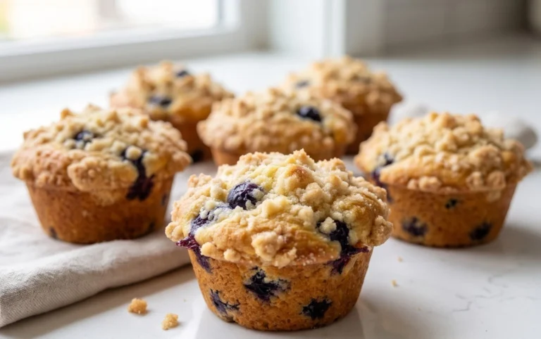Lemon Blueberry Streusel Muffins
